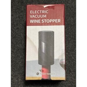 Electric Vacuum Wine Stopper Battery Operated Keeps Wine Fresh Up To 7 Days nwt